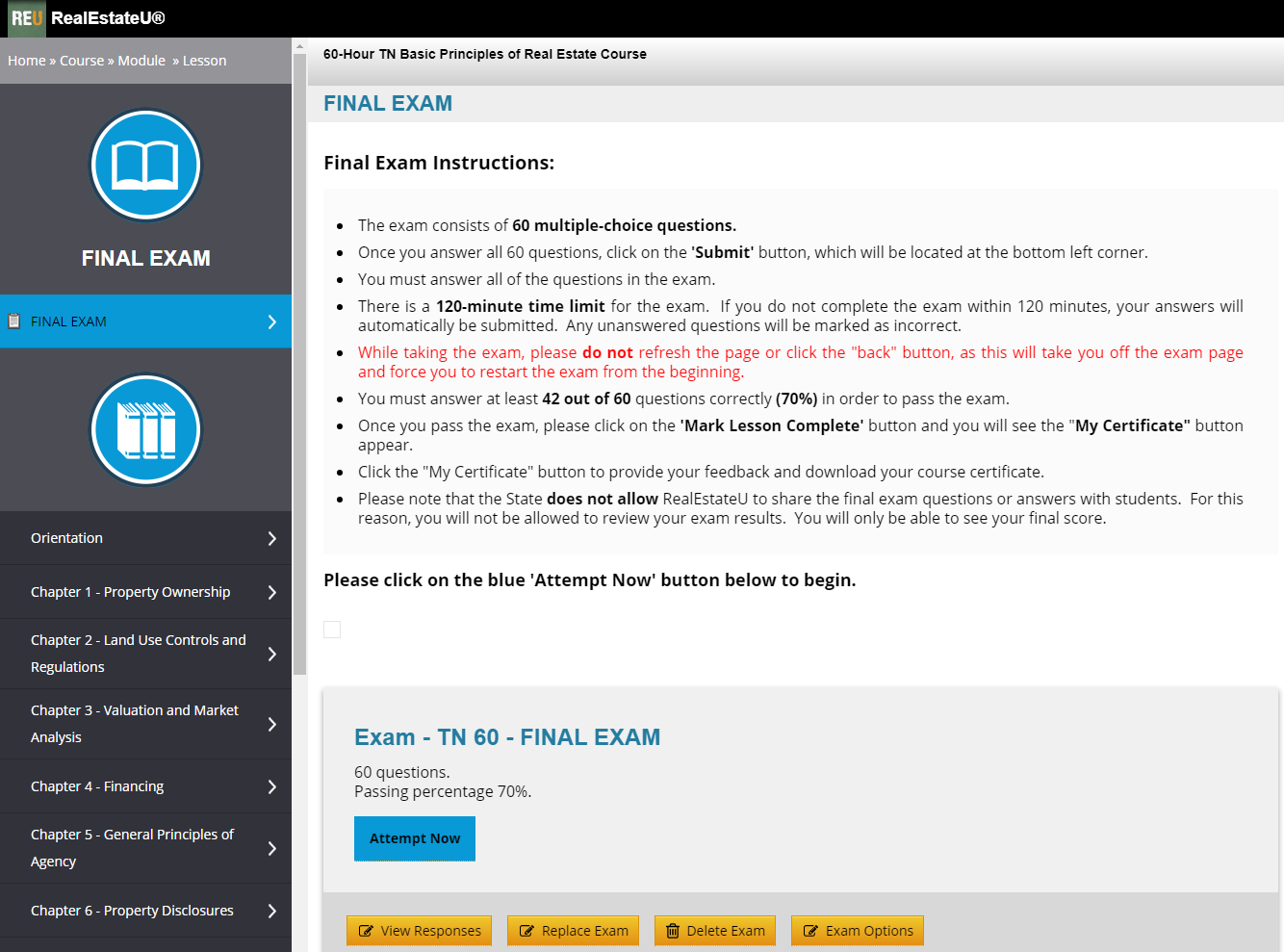 TN final exam.